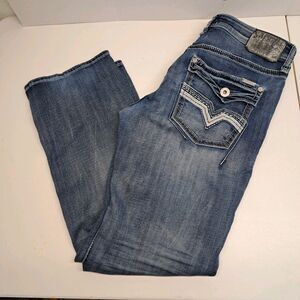 Salvage Mayhem Bootcut Jeans Men’s 34x31 Buckle Regular Fit Mid Rise Blue Denim
